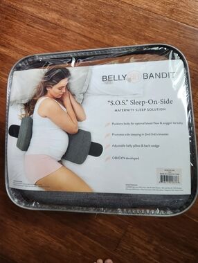 Belly Bandit S.O.S. Sleep On Side, Side Sleeper Maternity Pillow, Gray